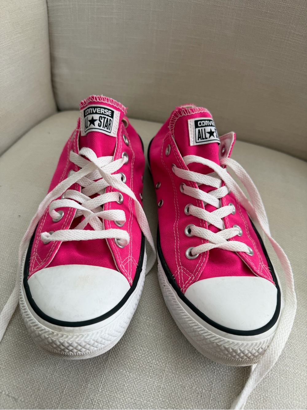 Converse Kids Hot Pink Low Top Sneakers